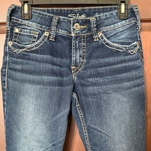 Silver Jeans Women’s Suki Dark Blue  Denim bootcut